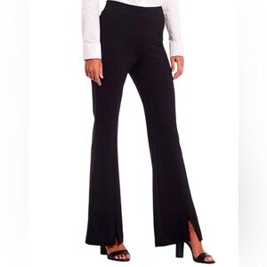 Insight Elegant Black Women's Flared Pants with Front Slit Size 6